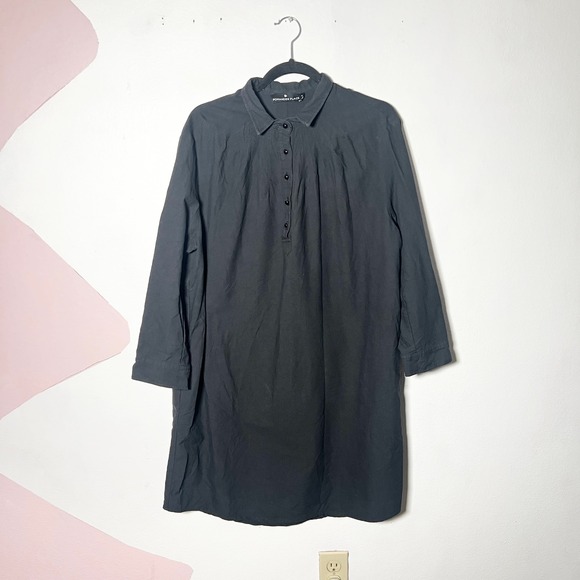 Pomander Place Dresses & Skirts - Pomander Place Dress Women's XL Black 100% Cotton Long Sleeve Pockets